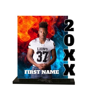 Fire and Ice Year Cutout with Name - Knock Out Sports