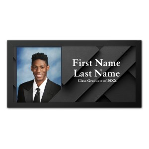 5x10 Senior Black Tie Framed Print