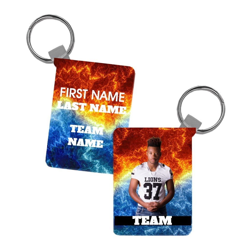 Fire and Ice Keychain - Knock Out Sports - Ark-La-Tex Color Lab, Inc.