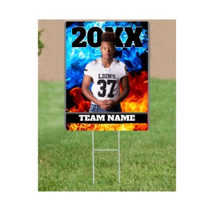 18X24 Fire and Ice Yard Sign - Knock Out Sports