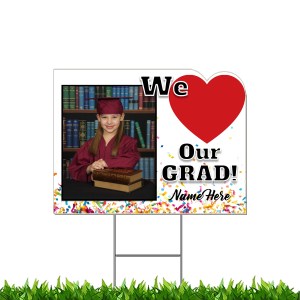 18X24 Heart Grad Yard Sign