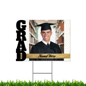 18X24 Gold Grad Yard Sign