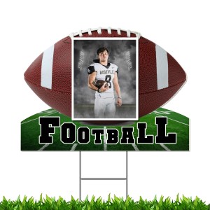 18x24 Football Cutout Yard Sign