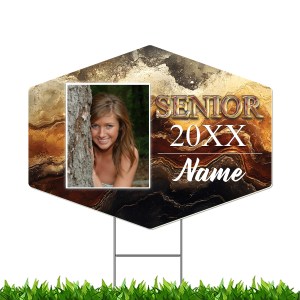 18x24 Senior Copper Gold Cutout Yard Sign